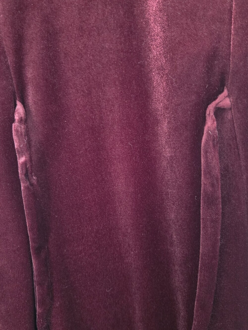 Molly Malloy Velvet Full Length Button-Front Dress in Deep Burgundy Medium - Picture 10 of 10